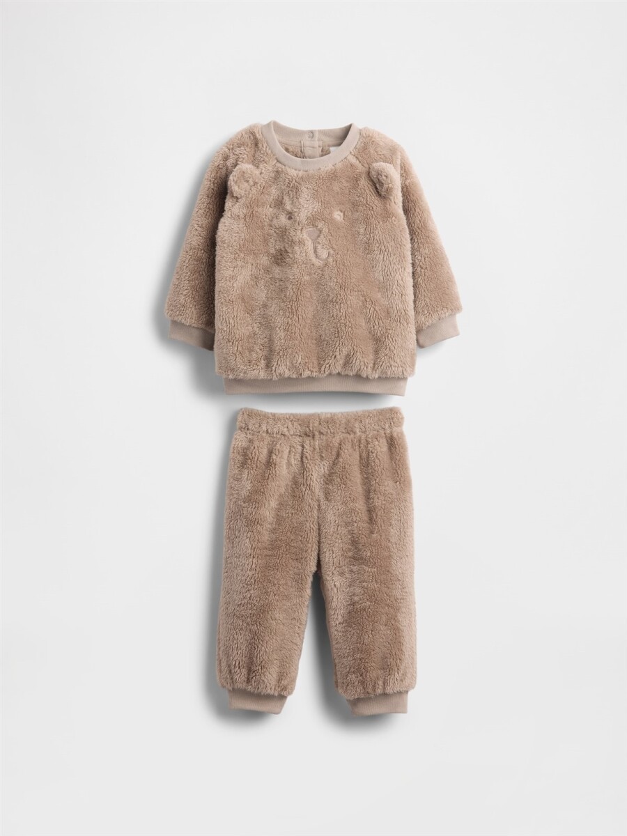 Set Buzo Y Pantalón De Corderito Bebé - Quail 