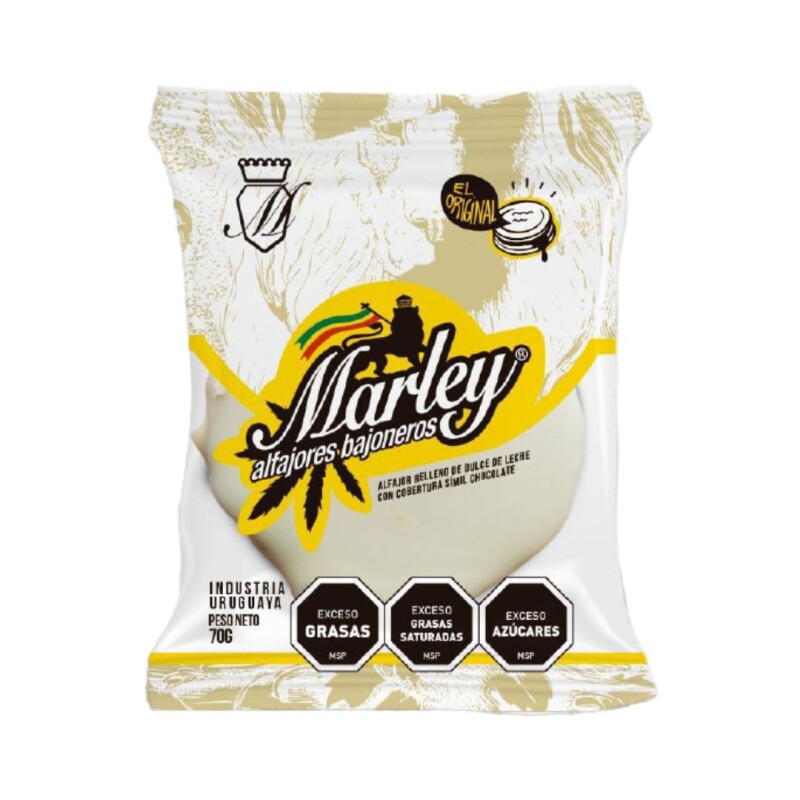 Alfajor GB blanco Marley - 1 ud. - 70 g Alfajor GB blanco Marley - 1 ud. - 70 g