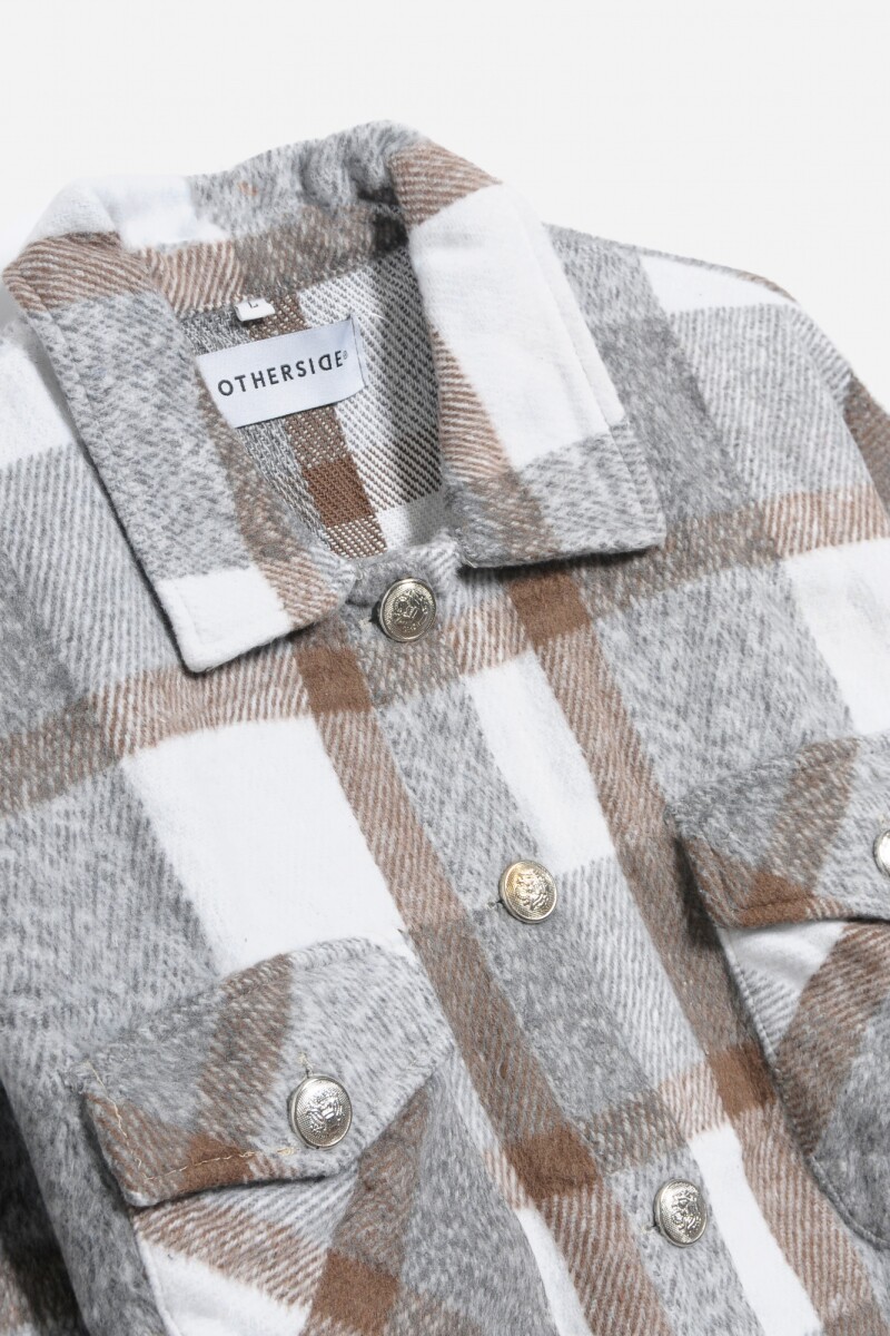 Chaqueta a cuadros GRIS