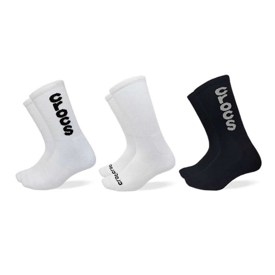 Socks Macro Logo Crew - Unisex White/black