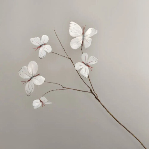 Rama de 7 Mariposas Blanco
