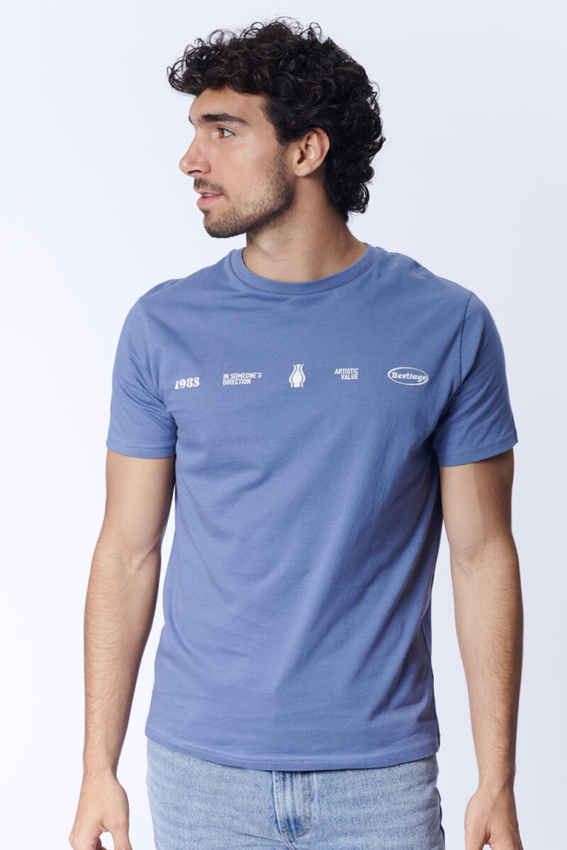 Remera estampa - Iconos Azul 