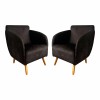 Pack x2 Sillón poltrona 1 cuerpo Lumax Kira nórdico de tela Negro