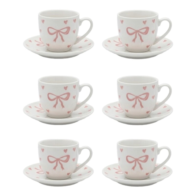 SET TAZA C/PLATITO DIS MOÑO 12PZAS Unica