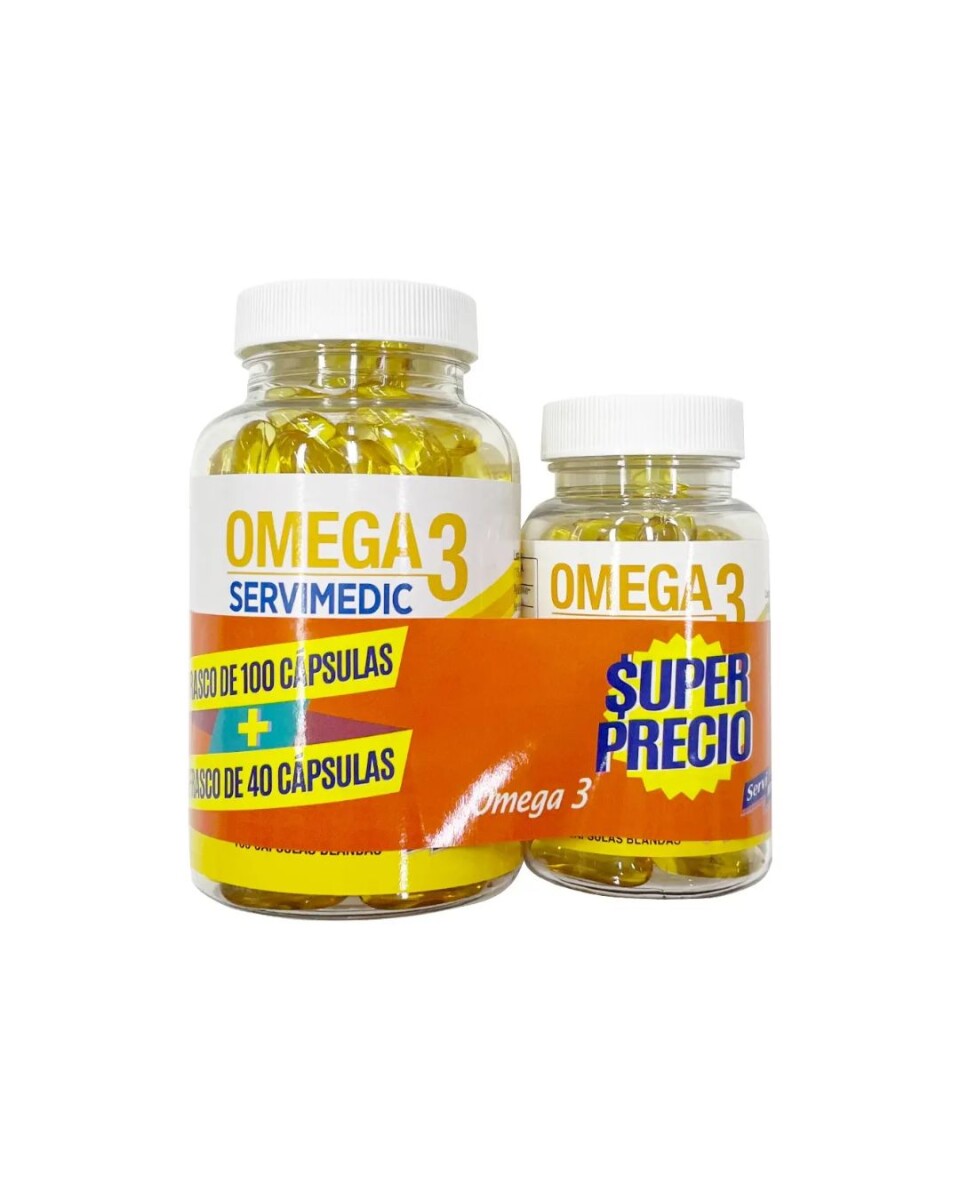 ¡OFERTA IMPERDIBLE! Omega 3 x 100 caps Servimedic 