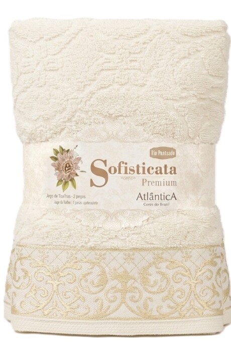 Juego De Toallas Baño Y Rostro Imperial 80x1,40 50x80 Cm Off white
