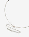 Cadena Corta con Dije Strass Collar Con Dije Cubic - Plateado