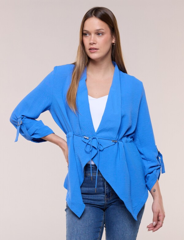 Chaqueta Cintura Ajustable CELESTE OSCURO