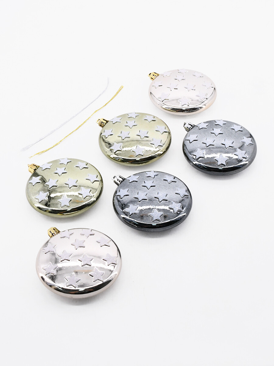 ADORNO COLGANTE SET 6 - GRIS CLARO 