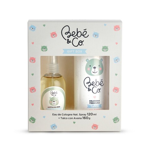 Bebé & co Gift Box eau de cologne 120 ml + Talco con Avena 160g Bebé & co Gift Box eau de cologne 120 ml + Talco con Avena 160g