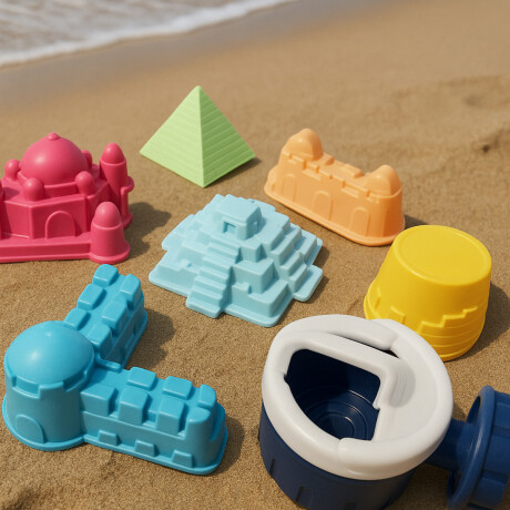Set de Playa con Balde – Juguete Infantil con Palita y Moldes Celeste