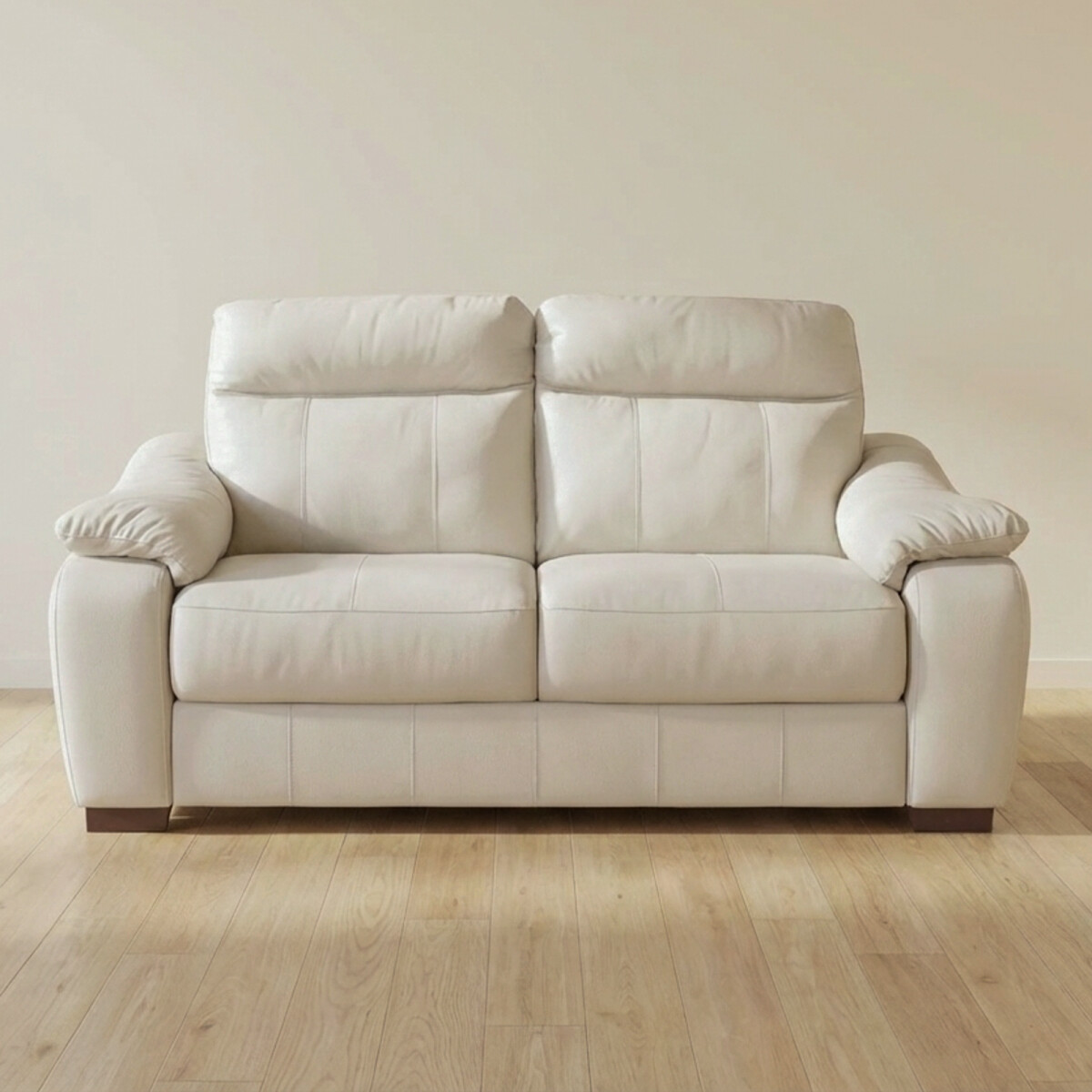 SOFA - 2 CUERPOS CUERO-100-NATURAL NATURAL-BEIGE LAURENT MARFIL 