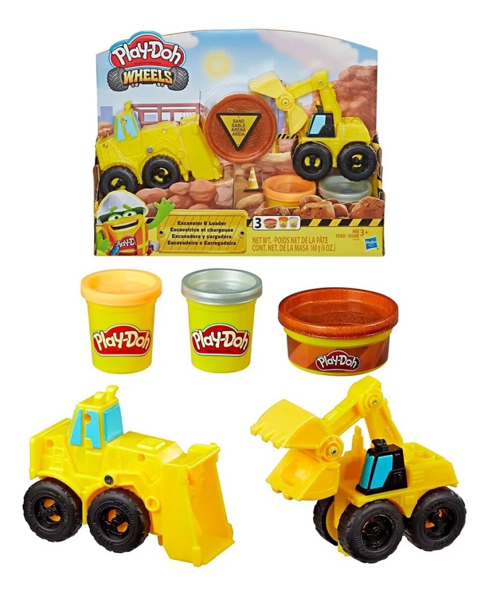 Play-doh Wheels Juego Con Excavadora Y Cargadora Con Masas 