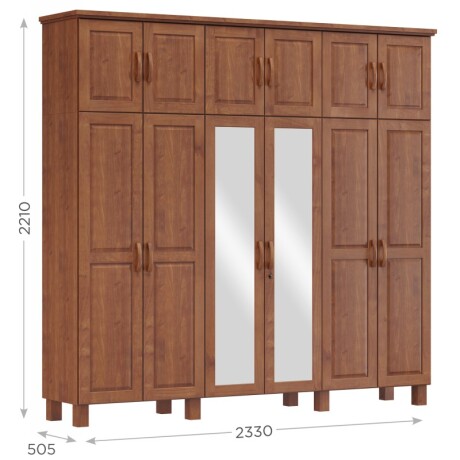 Ropero 12 Puertas Con Espejo Bronce Imbu U