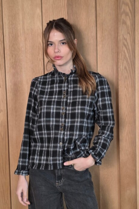 Camisa Mili Escocés Negro