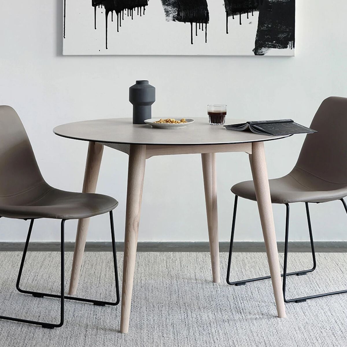MESA DE COMEDOR BRETTON Blanco CIRCULAR 