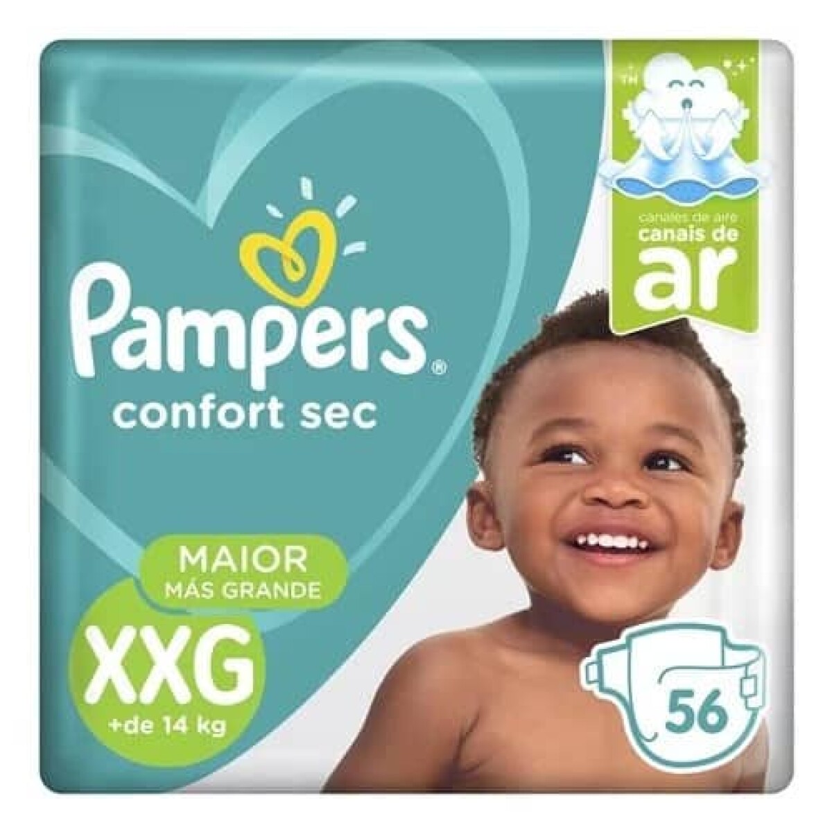 Pañales Pampers Confort Sec XXG 52 Unidades 