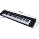 Teclado Órgano Musical 61 Teclas Electrónico 200 Tonos Negro