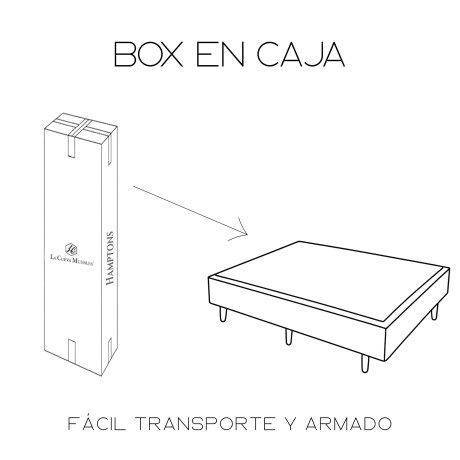 Sommier 2 Plazas Hamptons Cobalt Smart Box Gris