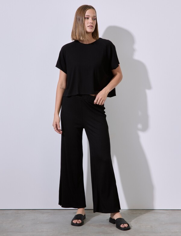 Pantalon Rib NEGRO