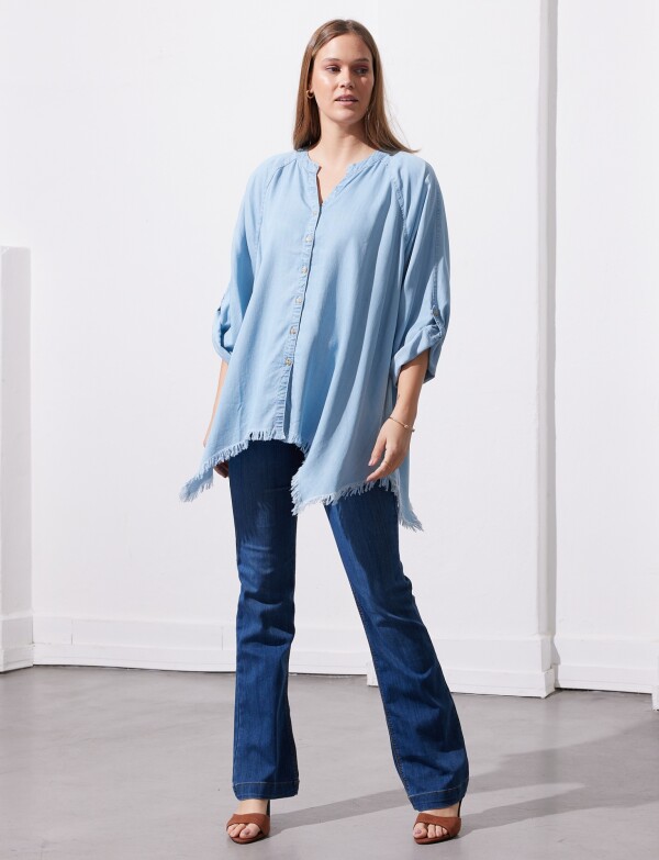 Camisa Oversize Tencel JEAN CLARO