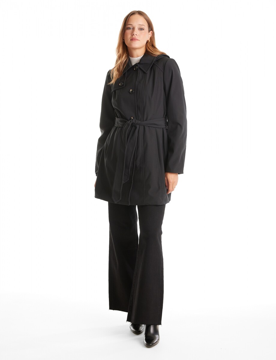 Gabardina Trench Impermeable - Negro 