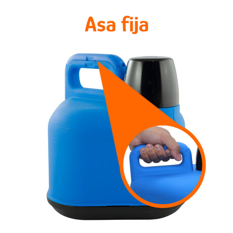 Bidón Térmico 3L Frio/Calor Tapa Manija Reforzada Portátil Azul