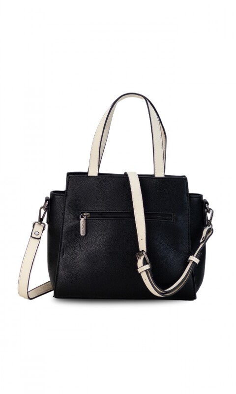 CARTERA LOS ANGELES NEGRO SUELA Y CRUDO