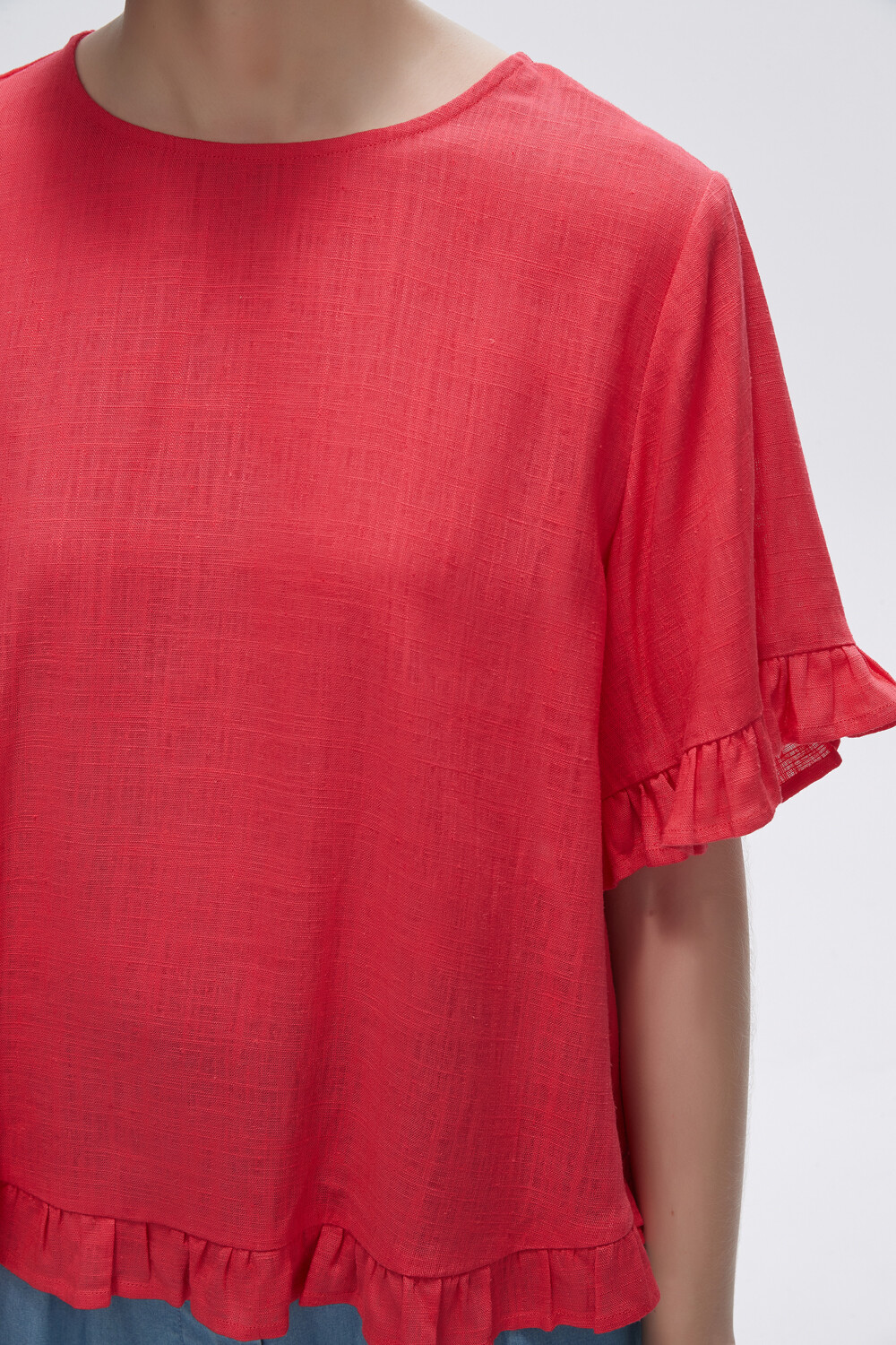 Blusa Abbas Rojo Coral