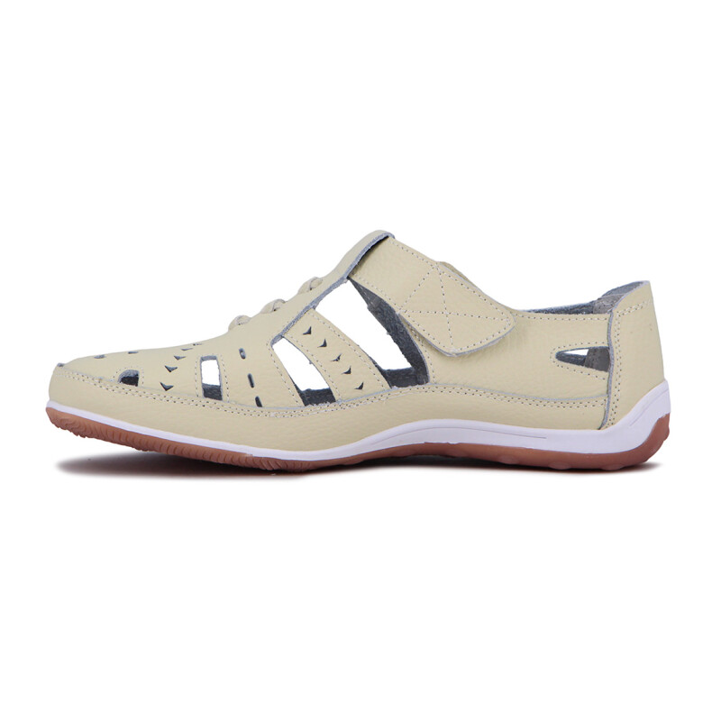 Wonder Guillermina Casual C/velcro Calada S/baja - Beige Beige
