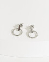 Aros Pasantes Re Isa Aros Con Anillo En Metal Reciclado - Plateado Rodio