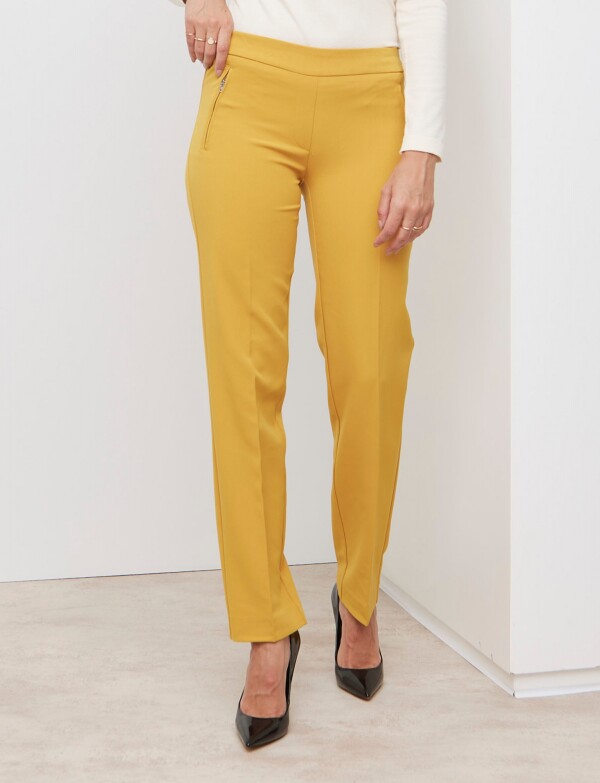 Pantalon Zip MOSTAZA