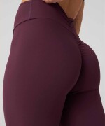 Leggings Booty Scrunch PureLuxe V-Back Mujer Oxblood