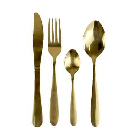 JUEGO CUBIERTOS X16PCS METAL DORADO JUEGO CUBIERTOS X16PCS METAL DORADO