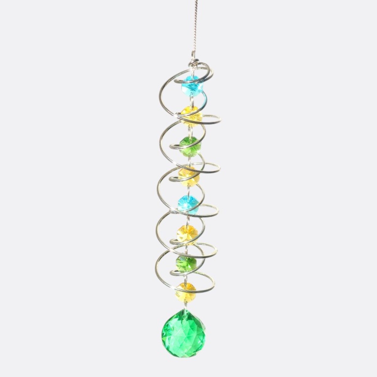 Atrapasol En Espiral De Cristal Varios Colores - Verde 