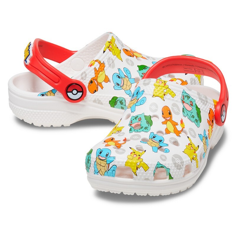 Crocs Classic Pokemon Kids Blanco