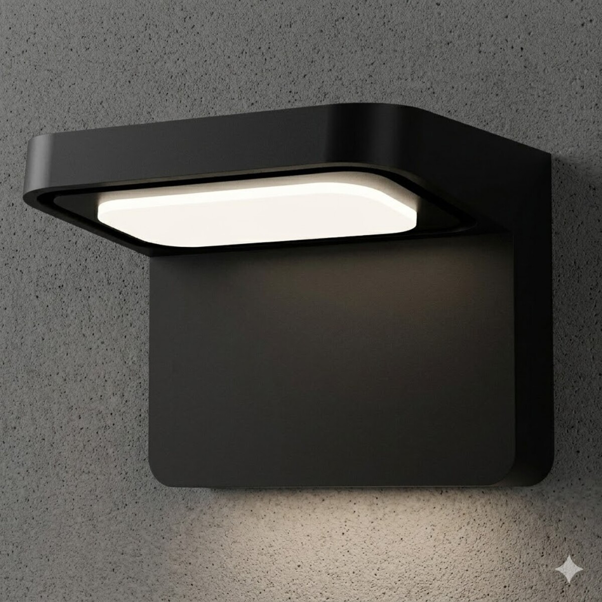 Aplique led pared rectangular moderno, luz cálida de área 