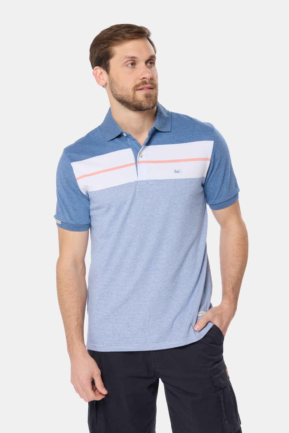 POLO JERSEY RAYADA Piedra