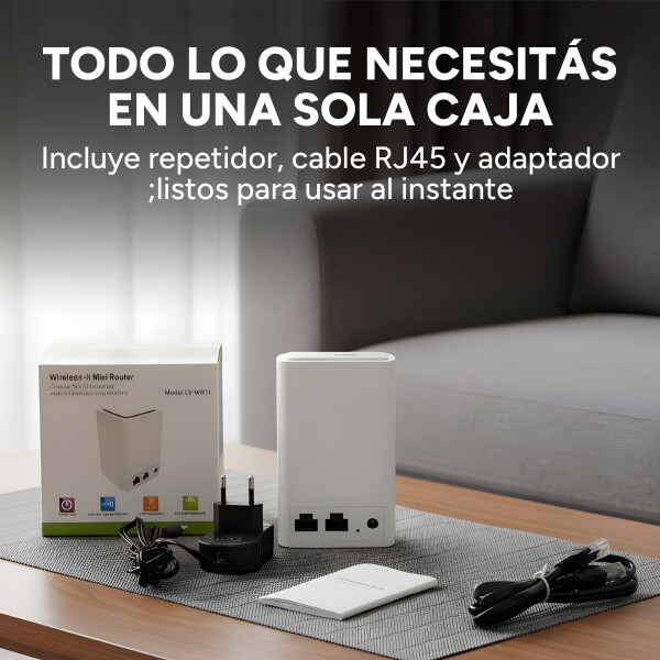 Extensor Wifi Repetidor Largo Alcance Amplificador 300mbps Color Blanco
