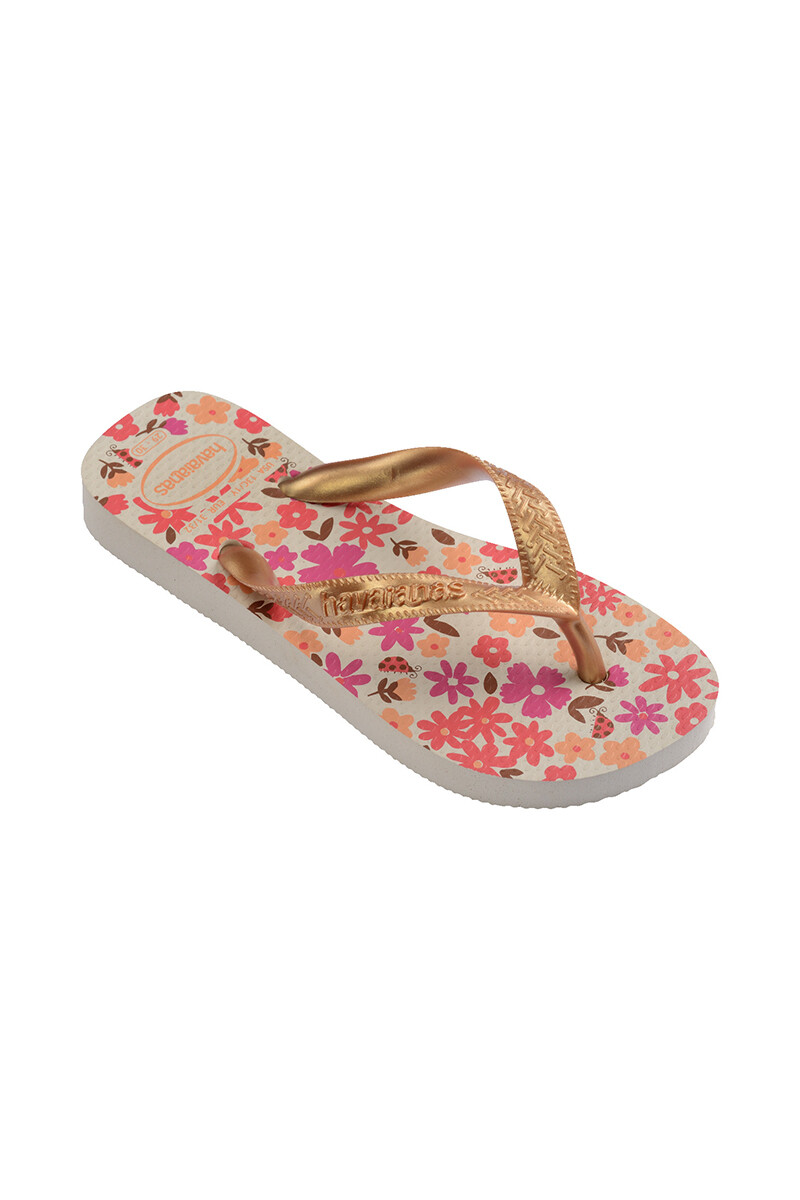 Chancletas Havaianas Dorado y Multicolor