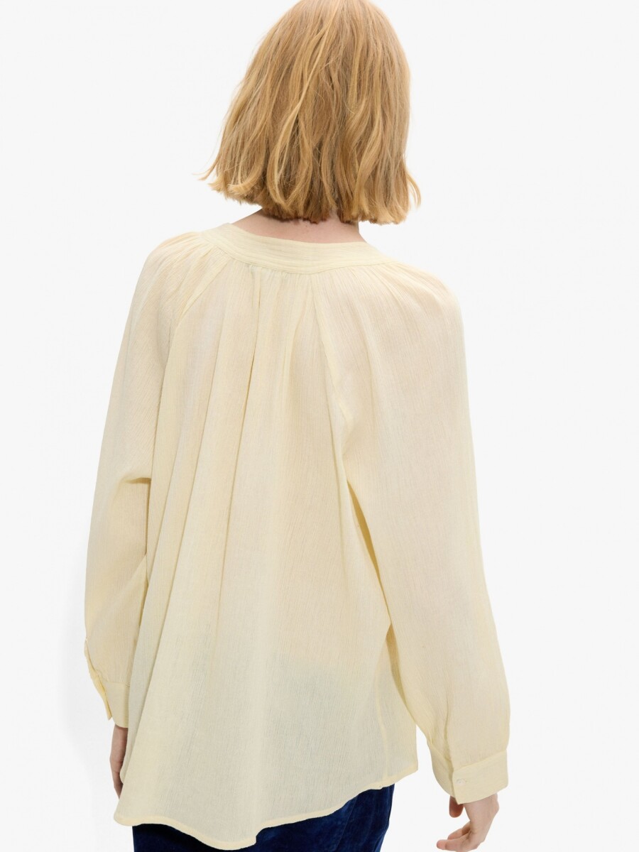 Blusa Lisa Con Textura 100% Algodón crudo