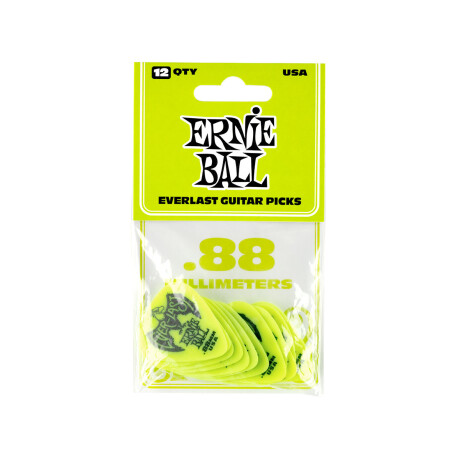 PUA GUITARRA PACK ERNIE BALL EVERLAST 0.88MM 12PCS PUA GUITARRA PACK ERNIE BALL EVERLAST 0.88MM 12PCS