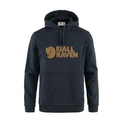 Fjällräven Logo Hoodie - Hombre Dark Navy