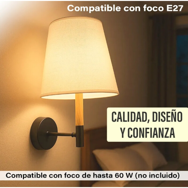 Aplique De Pared Colgante Túnez Negro Negro