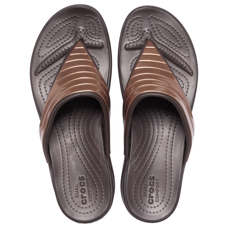 Sandalias Crocs Monterey Metalllic Marrón