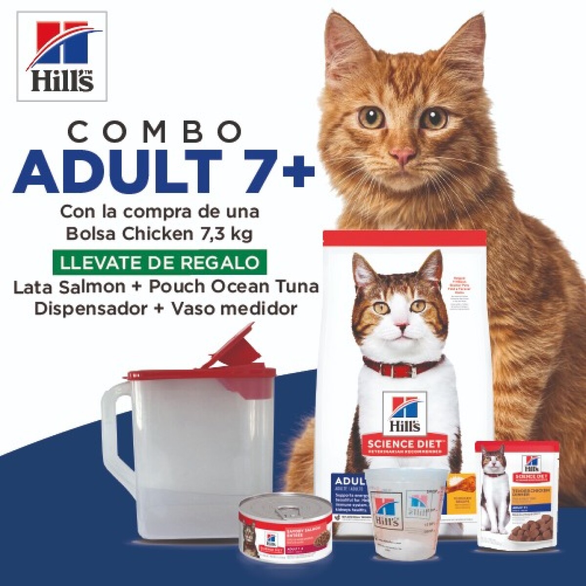 HILLS SD ADULT 7+ CAT FOOD 1.8KG + REGALOS - Hills Sd Adult 7+ Cat Food 1.8kg + Regalos 