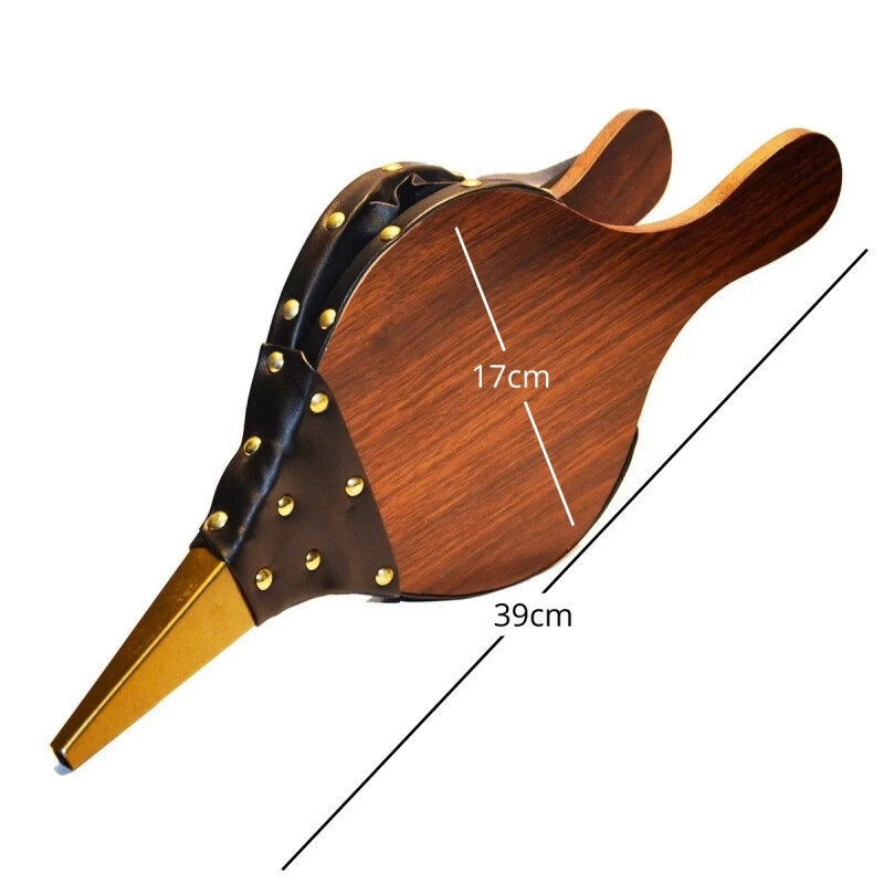 Fuelle de madera para estufa con puntero metálico MARRON