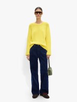 Jersey De Punto De Algodón amarillo