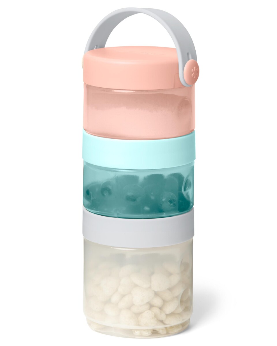 Set de tres tupper con disepnsador de formula para bebés 