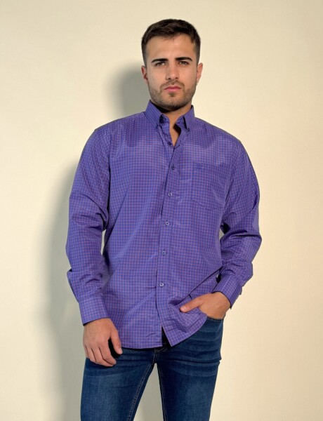 Camisa a cuadros Ares Azul